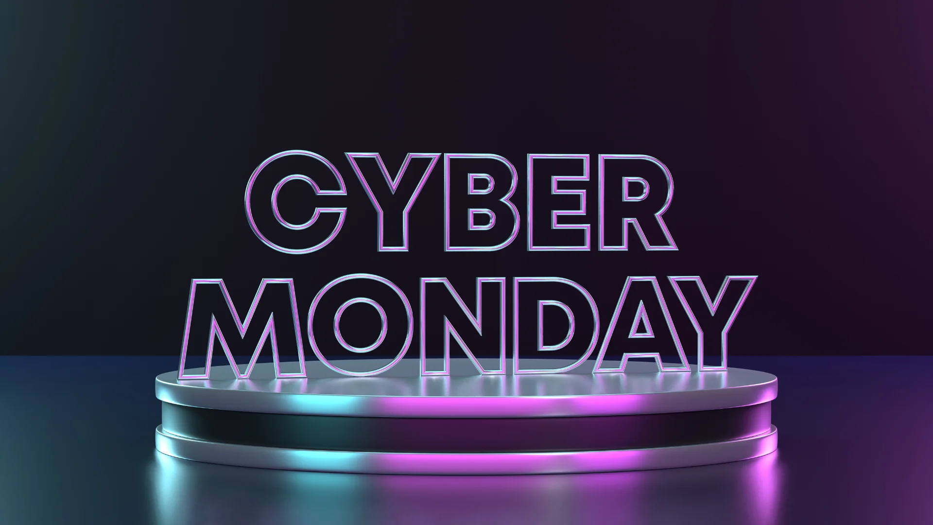Anuncio publicitario CyberMonday con ofertas especiales y promociones digitales.